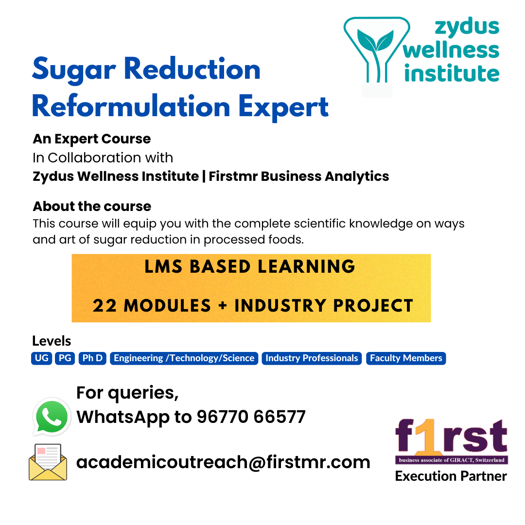 Sugar Reduction Reformulation Expert Course